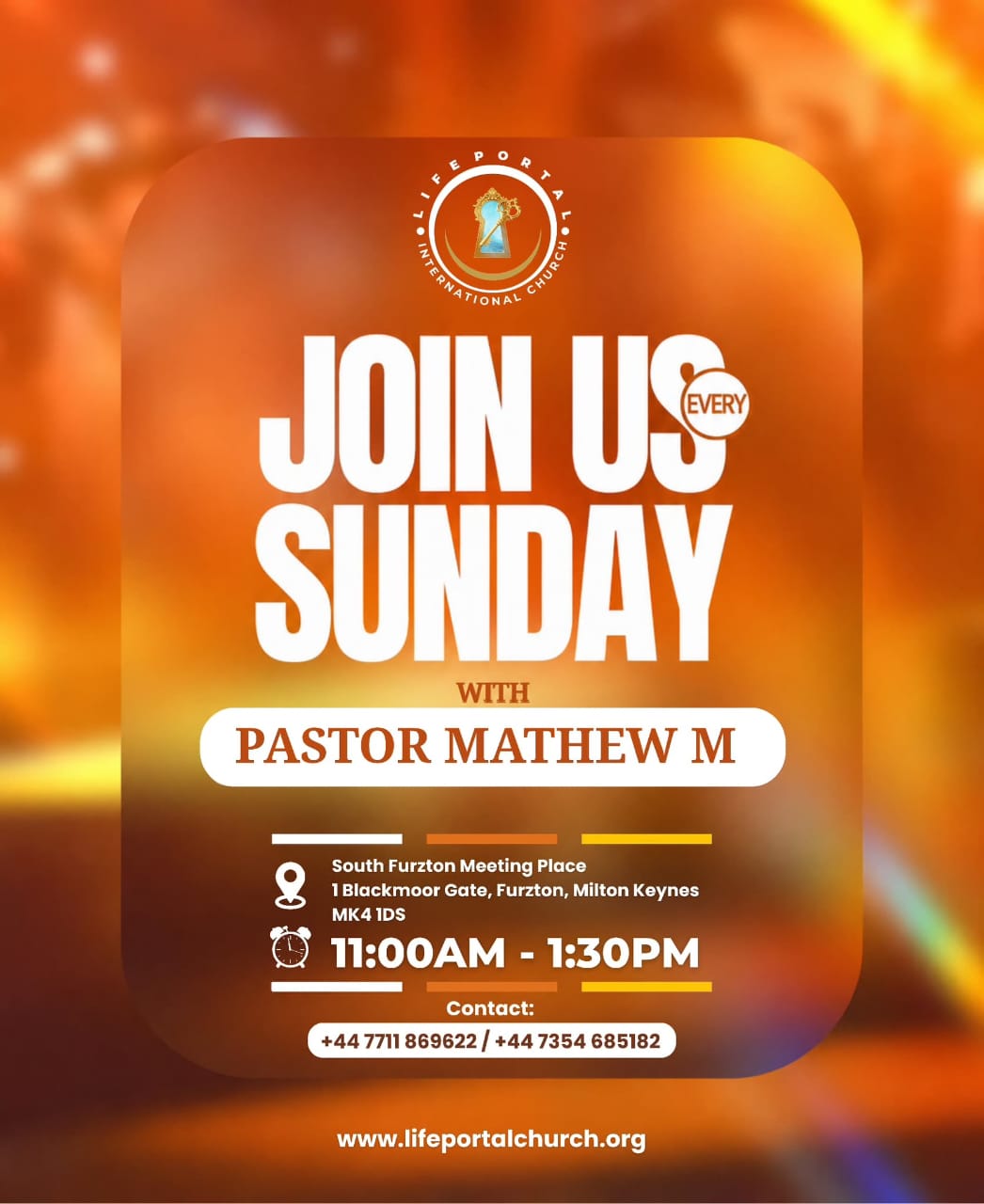 Flyer for Sunday Service